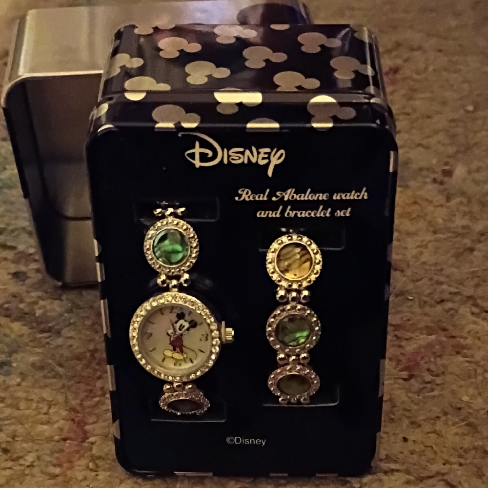 Disney Gold and Green Watch Set